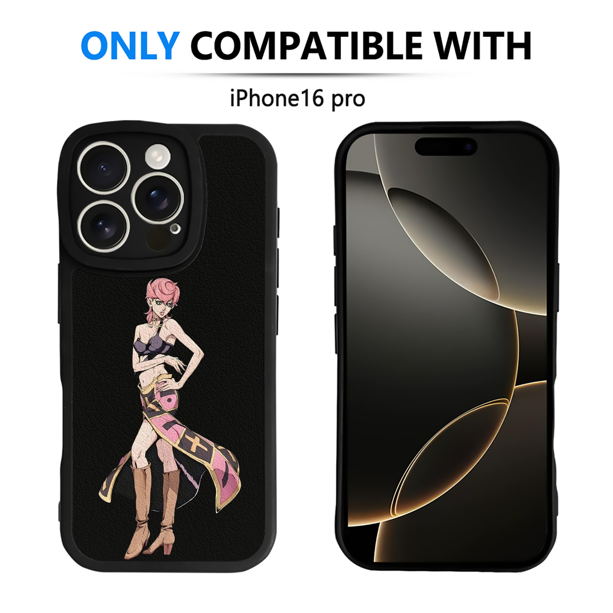 （画像用） ジョジョの奇妙な冒険 トリッシュ?ウナ JoJo's Bizarre Adventure Trish Una 【iPhone 16シリーズ対応】シリコンスマホケース（レザー調） 材質：シリコン